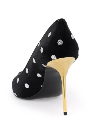 Balmain Earrings polka dot velvet pumps