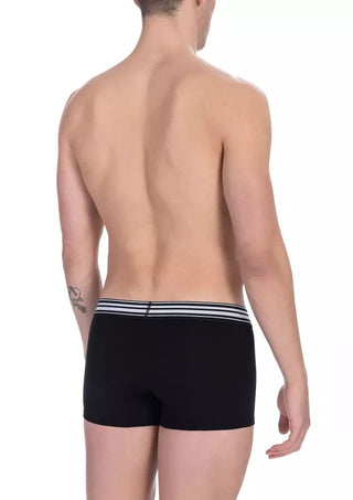 Bikkembergs Clothing Sleek Black Cotton Trunks Duo