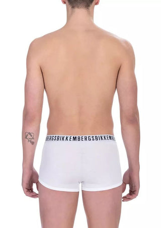 Bikkembergs Clothing Sleek White Trunk Bi-pack for Men