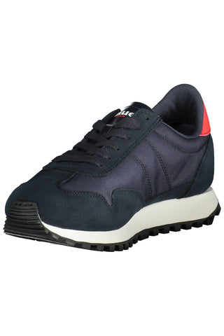 Sleek Blue Sports Sneakers With Contrasting Accents