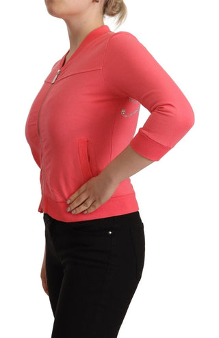Blumarine Clothing Pink / IT40|S / Material: 100% Cotton Elegant Pink Full Zip Sweater