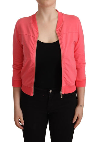 Blumarine Clothing Pink / IT40|S / Material: 100% Cotton Elegant Pink Full Zip Sweater