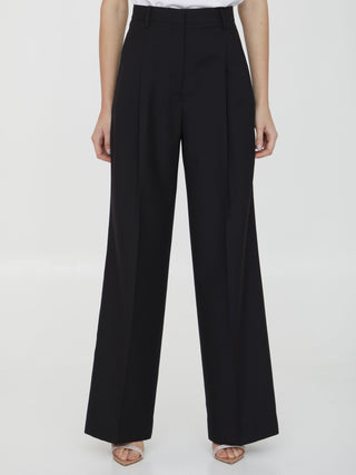 Burberry Shirts Wide-leg wool trousers