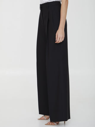 Burberry Shirts Wide-leg wool trousers