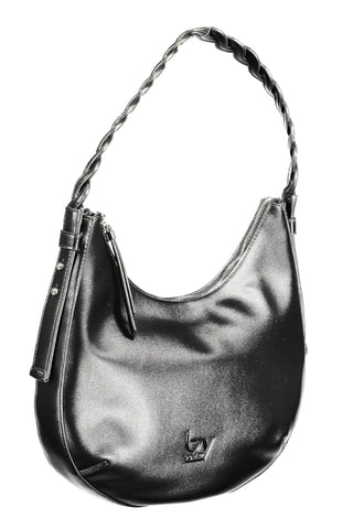 Chic Contrasting Detail Black Shoulder Bag