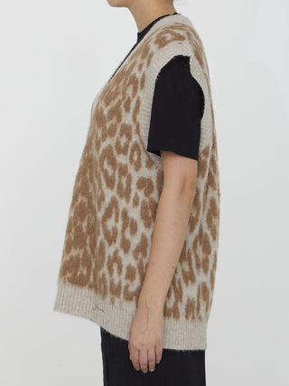 Leopard Jacquard Vest