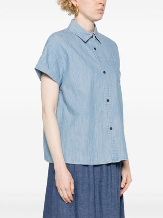 Emporio Armani Shirts Clear Blue