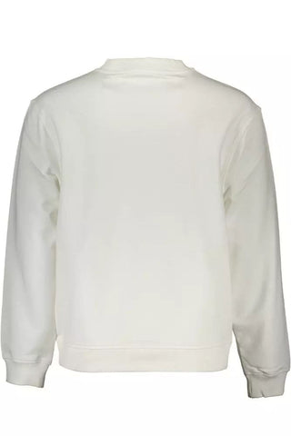Calvin Klein Clothing Elegant White Cotton Sweater with Logo