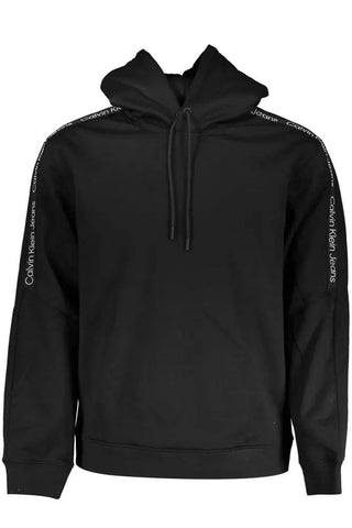 Calvin Klein Clothing Sleek Black Hooded Fleece Sweatshirt