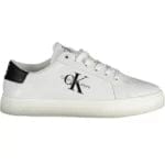 Calvin Klein Shoes White / EU38/US8 White Polyester Sneaker