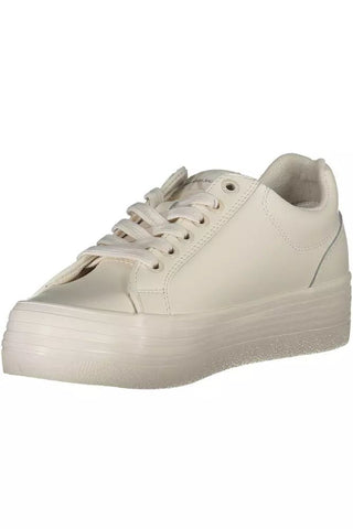 Eco-chic White Sneakers With Contrasting Details