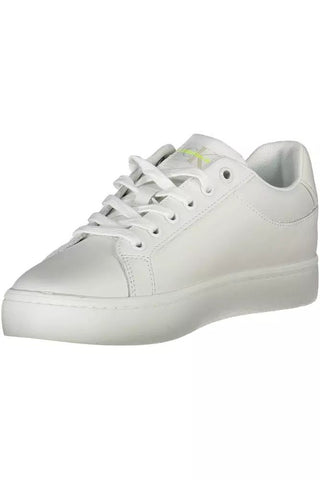 Sleek White Sneakers With Eco-friendly Twist