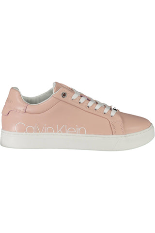 Chic Pink Lace-up Sneakers With Logo Accents