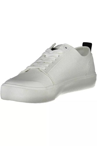 Eco-conscious White Sneakers With Logo Accents