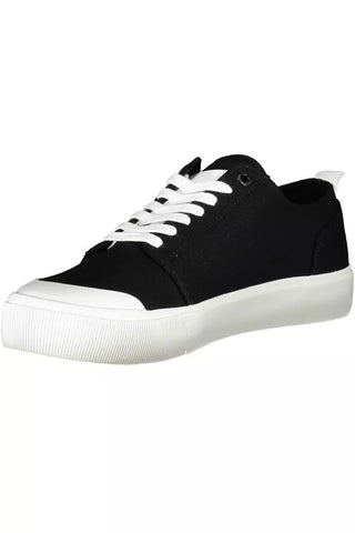 Sleek Black Sports Sneakers With Eco-friendly Twist