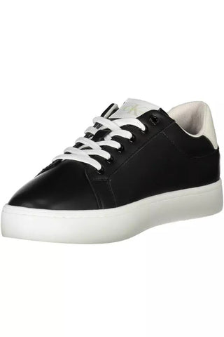 Sleek Recycled Sports Sneakers In Jet Black