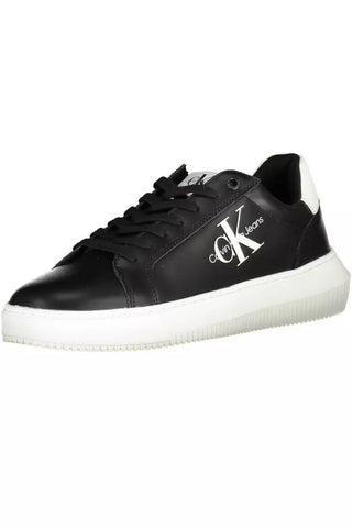 Eco-conscious Black Sneakers With Logo Accent