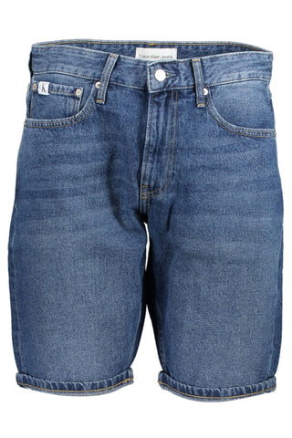 Elegant Blue Cotton Shorts For Men