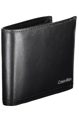 Elegant Black Leather Bi-Fold Wallet
