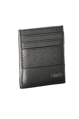 Sleek Leather Card Holder In Timeless Black