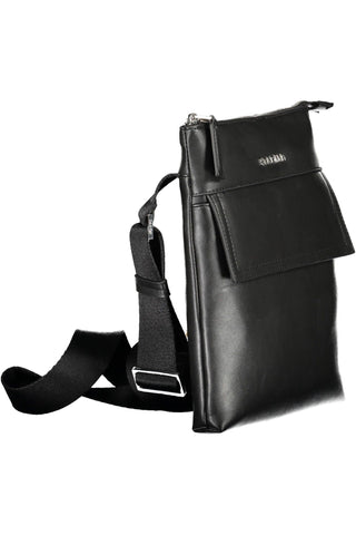 Sleek Black Eco-conscious Shoulder Bag