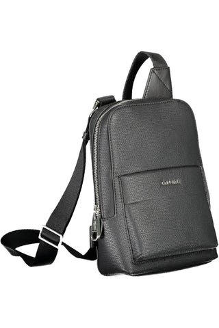 Sleek Black Shoulder Bag With Contrasting Details