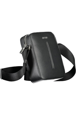 Elegant Black Shoulder Bag With Logo Detail