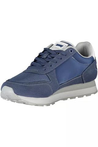 Carrera Men Sleek Blue Sneakers with Eco-Leather Detailing
