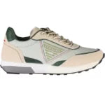 Beige Eco Leather Sneakers With Contrasting Details