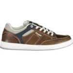 Eclectic Brown Carrera Sneakers With Contrasting Accents