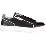 Sleek Black Sports Sneakers With Contrasting Accents