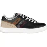 Sleek Black Sporty Sneakers With Contrasting Accents