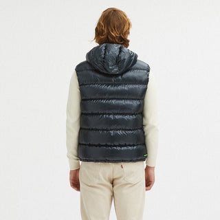 Centogrammi Clothing Reversible Goose Down Hooded Vest in Gray