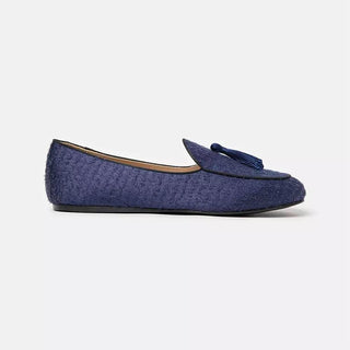 Charles Philip Loafers Silk Fabric Tassel Loafers in Erben Blue