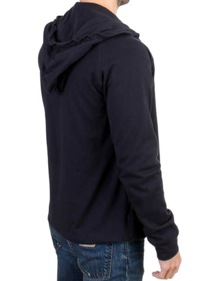 Costume National Clothing Blue hooded cotton sweater