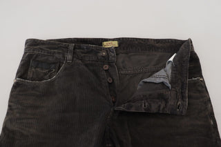 Costume National Clothing Gray / IT48 | M / Material: 100% Cotton Stylish Gray Corduroy Denim Jeans