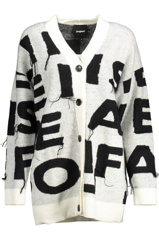 Desigual Clothing Elegant Contrast Detail Cardigan