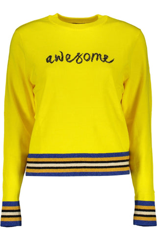 Desigual Clothing Radiant Yellow Contrast Detail Sweater