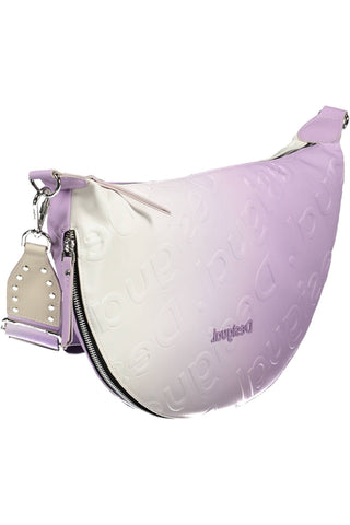 Elegant Purple Expandable Handbag With Contrasting Details