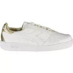 Sleek White Lace-up Sports Sneakers