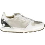 Elegant Gray Sports Sneakers With Contrasting Details