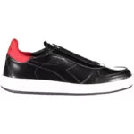 Sleek Black Diadora Sneakers With Contrasting Details