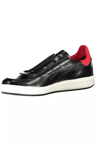 Sleek Black Diadora Sneakers With Contrasting Details