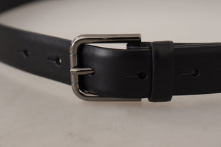 Dolce & Gabbana Accessories Black / 80 cm / 32 Inches / Material: Leather Elegant Black Leather Classic Belt