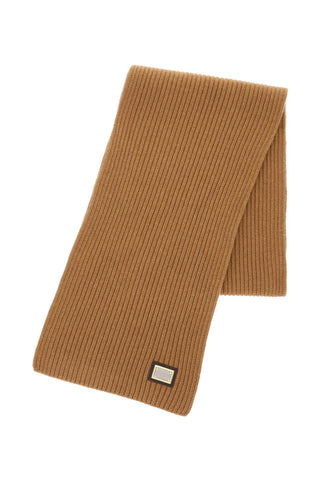 Dolce & Gabbana Accessories Brown / os ribbed cashmere scarf