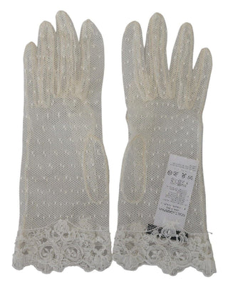 Dolce & Gabbana Accessories Chic White Wrist Length Gloves