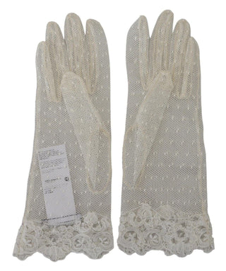 Dolce & Gabbana Accessories Chic White Wrist Length Gloves