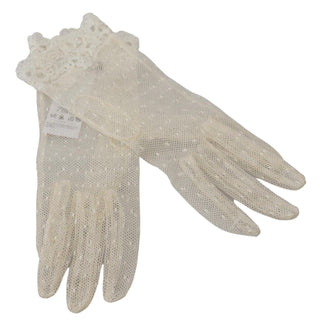 Dolce & Gabbana Accessories Chic White Wrist Length Gloves