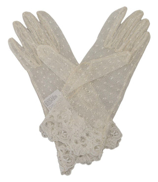 Dolce & Gabbana Accessories Chic White Wrist Length Gloves