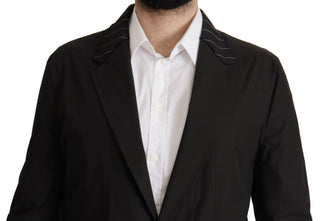 Dolce & Gabbana Blazers Elegant Black Cotton-Wool Blend Blazer Jacket